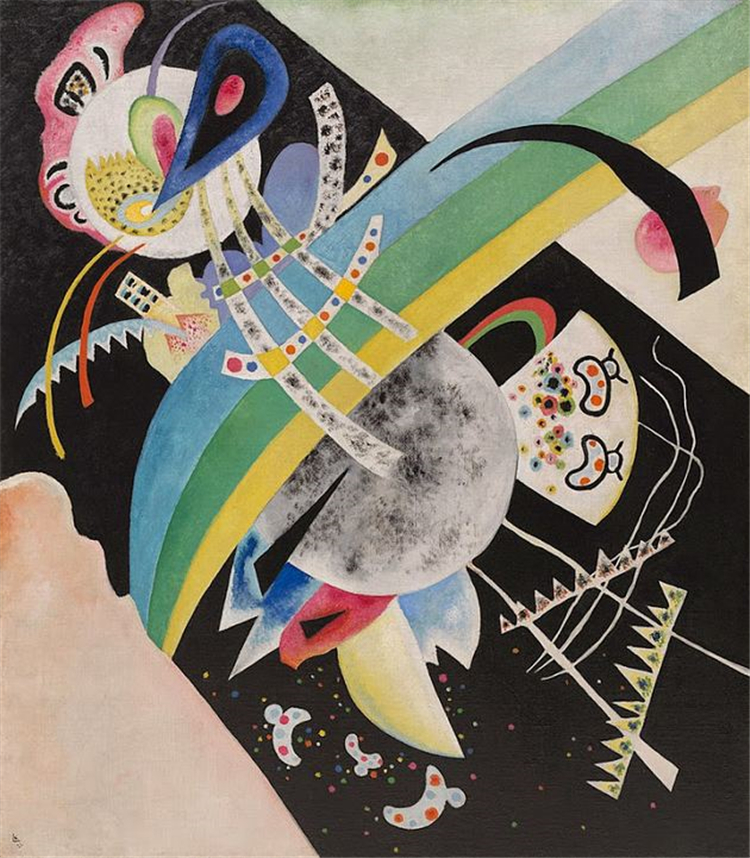 Circles on Black 1921 Wassily Kandinsky Abstract Oil Painting